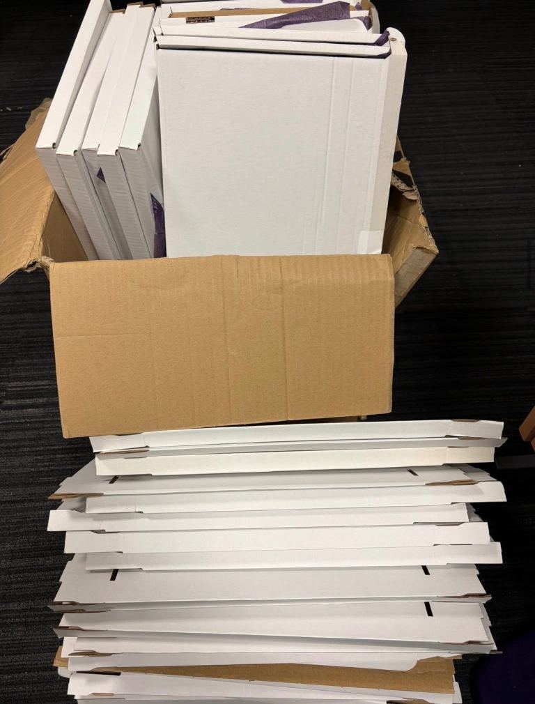 A4 white postal boxes 68 boxes job lot 