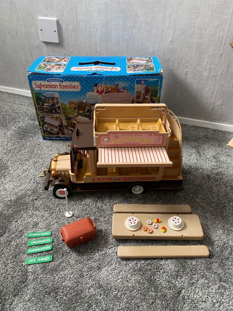 Sylvanian Families Village Bus - Good Condition with Accessories