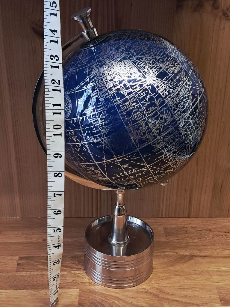 Vintage style item is a 12-inch Paramont International tabletop geographic globe .