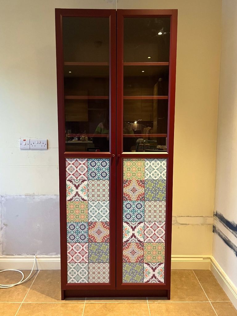 FREE Ikea dark red glass front cabinet - RRP £140 (Free if you can collect)