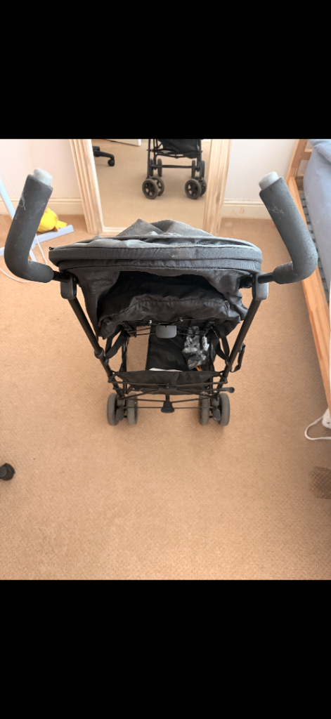 John Lewis Black Pushchair - Good Condition