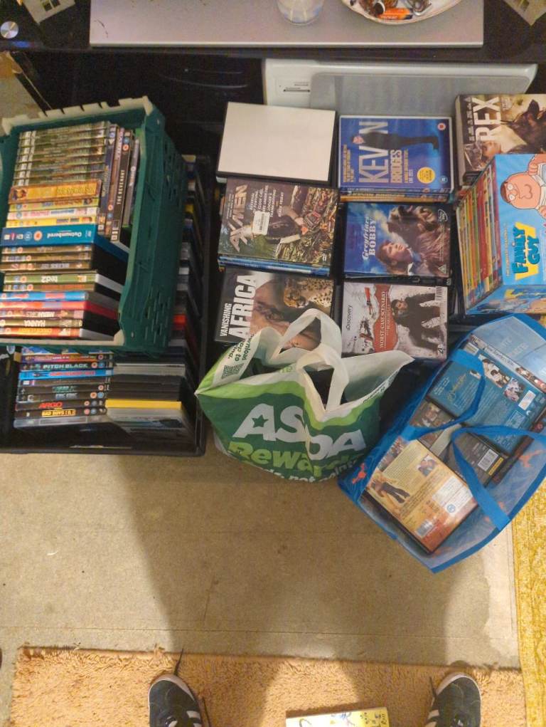 Large Bundle of DVDs – Various Genres, Good Condition