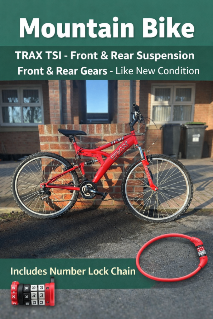 Mountain bike. TRAX TSI full suspension including front and rear gear.