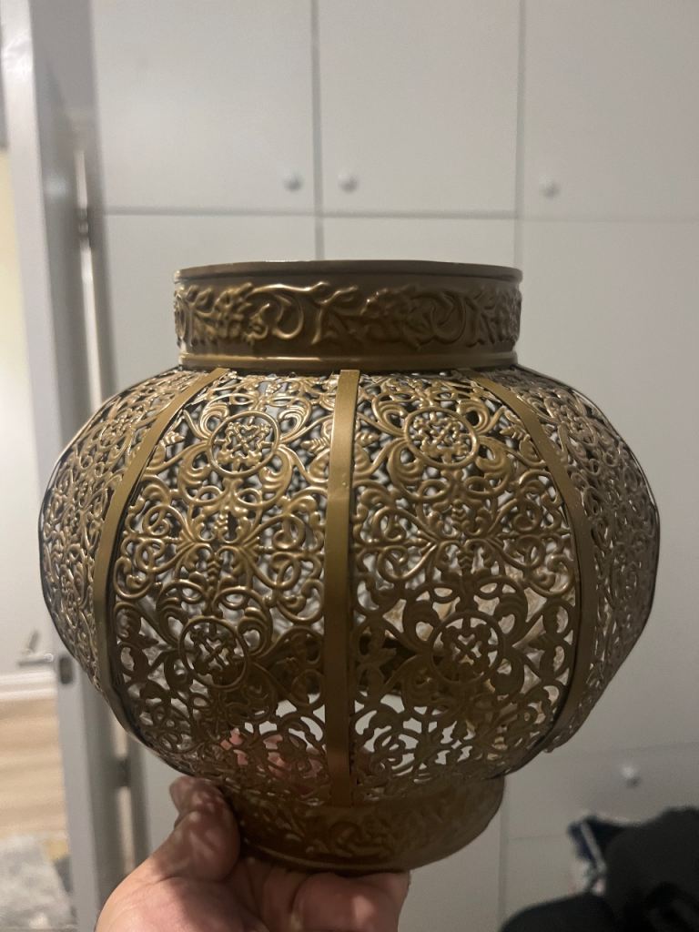Moroccan bronze lamp shade 