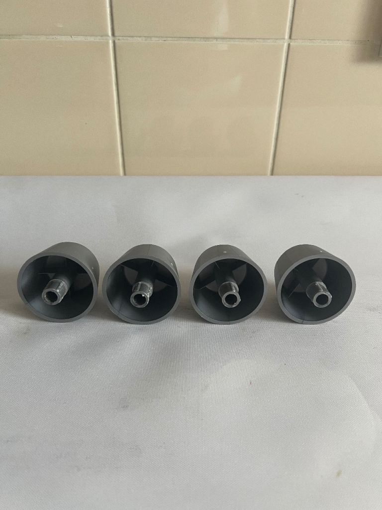 Set of 4 Grey Plastic Furniture Legs / Feet – As New