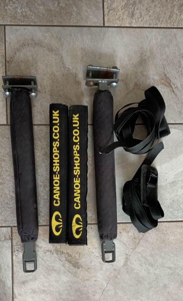 Canoe Shops UK Roof Rack uprights, pads and straps to transport Kayaks/Canoes