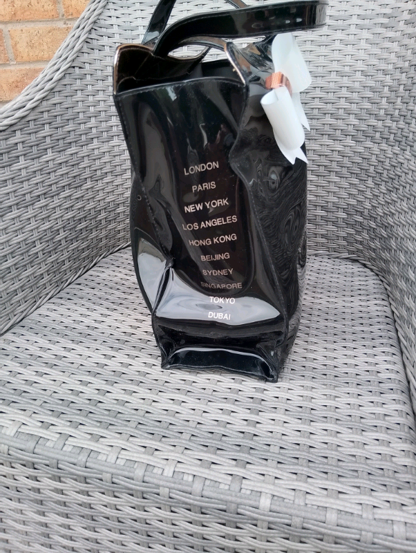 Black Patin Large tote bag 