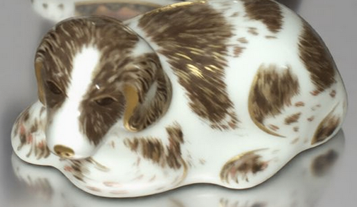 Retired Royal Crown Derby Scruff Puppy Dog Paperweight