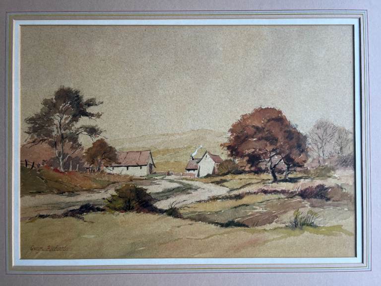 Gwyn Richards original watercolour painting titled Autumn Landscape