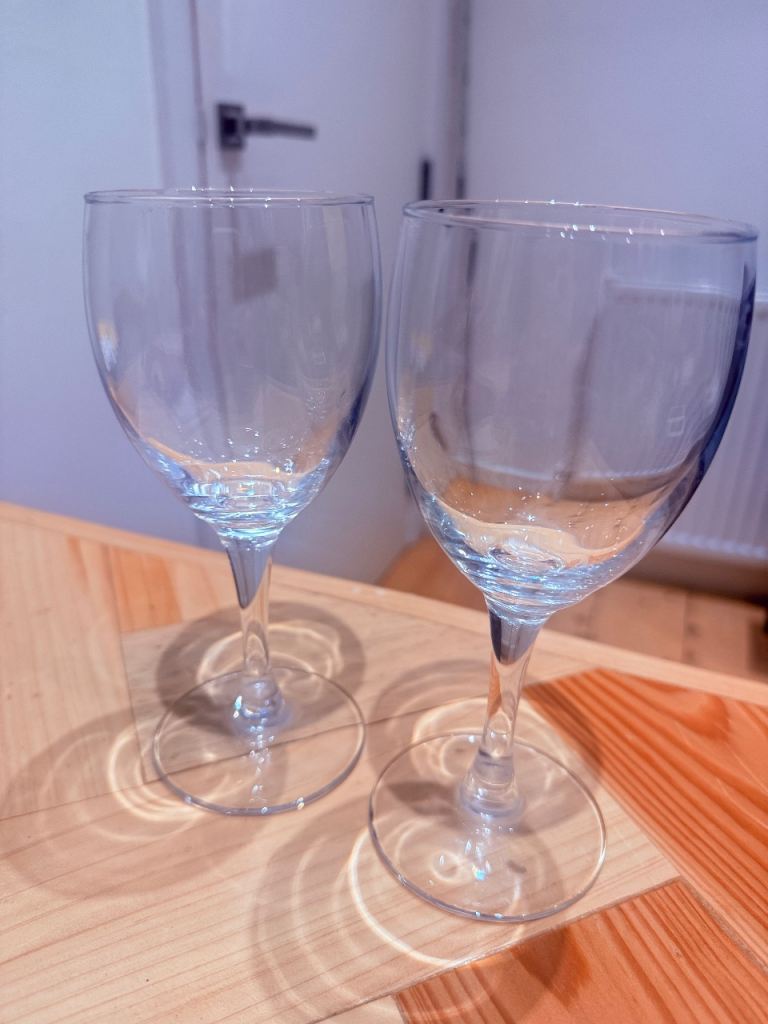 Two wine glasses
