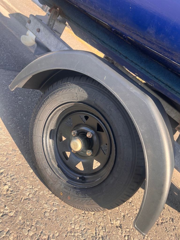 145 R12 6 PLY, 4 STUD 4" PCD RIM, 450KG LOAD RATING, TRAILER WHEEL AND TYRE