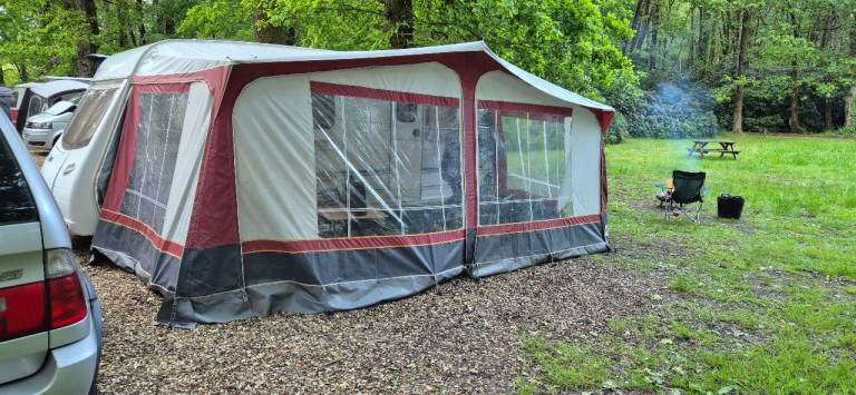 DOREMA awning for caravan size 8(840) with annex and internal tent, curtains and skirt.