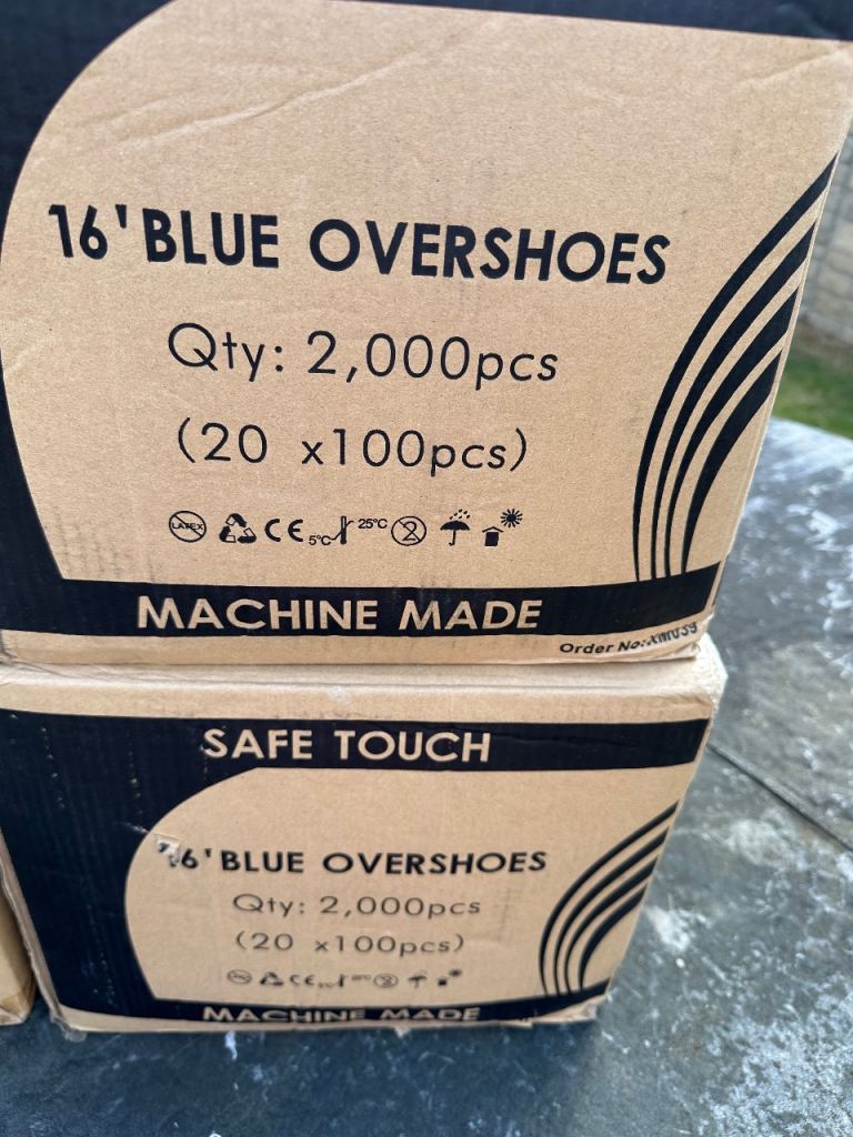 New Blue Overshoes - 5000 Pieces, Machine Made
