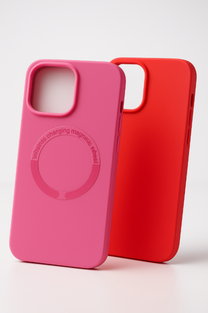 2x Silicone Case for iPhone 16 Pro Max – Pink & Red – New – Soft Shockproof Covers