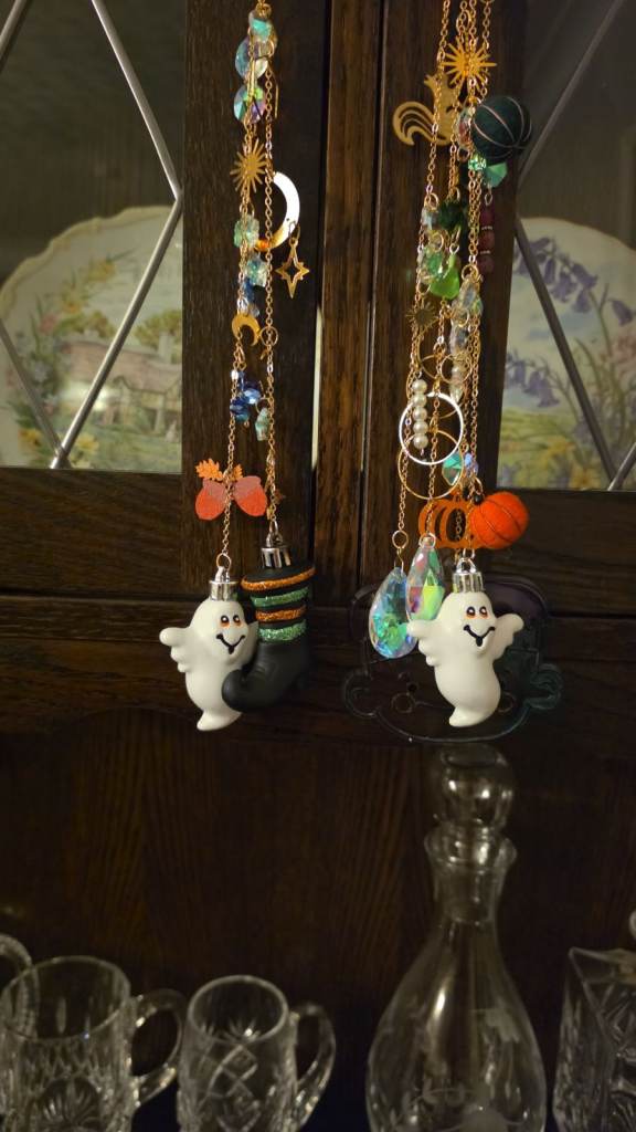 Handmade Beaded Sun Catchers / Halloween Decorations