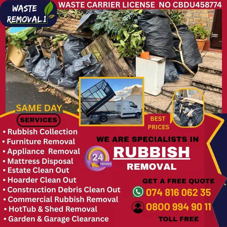 Rubbish Removal / Waste Removal - Waste Clearance, Rubbish Clearance - Call Now for a Quote!