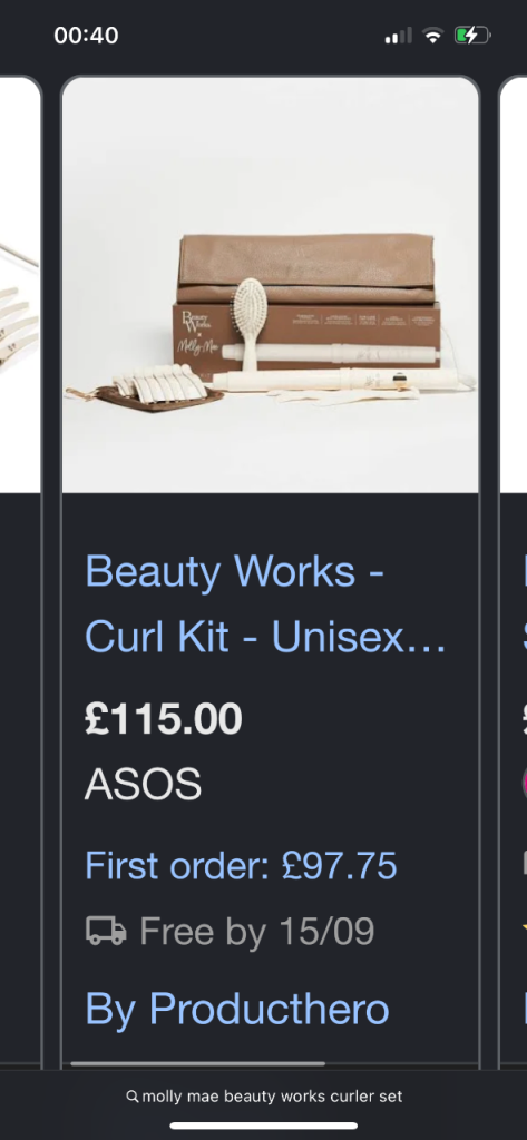 Molly mae beauty works curler set