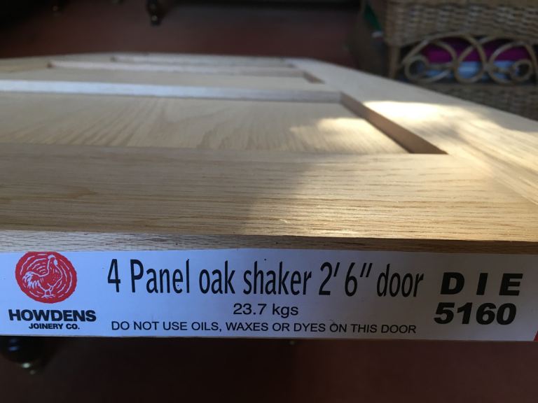 2x Howdens Oak Shaker Doors 6’6”x2’6”