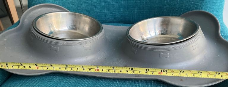 Dog double bowl - stainless steel 