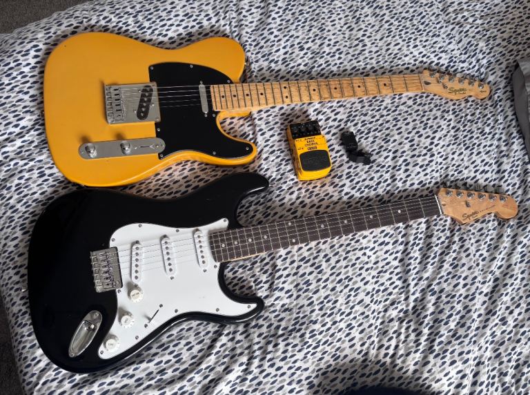 Fender squire telecaster & fender squire Stratocaster electric guitars 