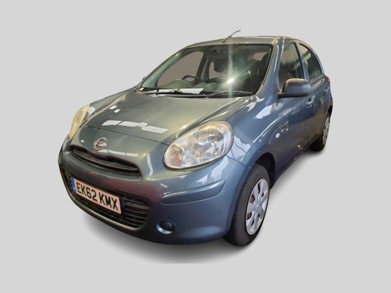 2012 62 Nissan Micra 1.2 Visia 5-Door Met Grey 2-Owner £35 Tax FSH