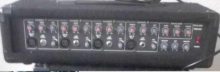 Band PA amp Pulse PMH200 4-Channel 200W Mixer Amplifier