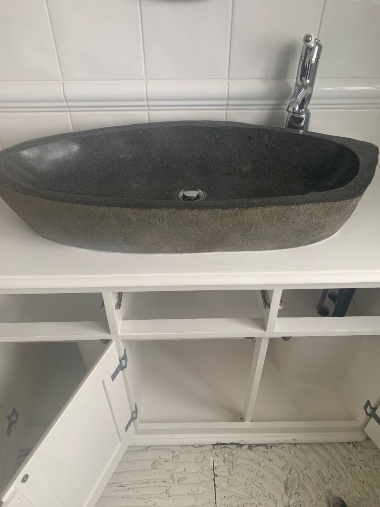 Solid Granite large sink with waste - as new