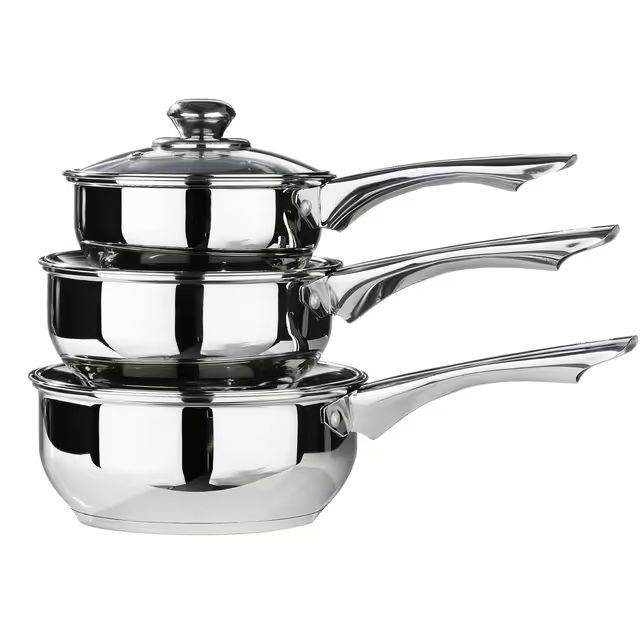 Premier Housewares Stainless Steel Saucepan Set - £15.99