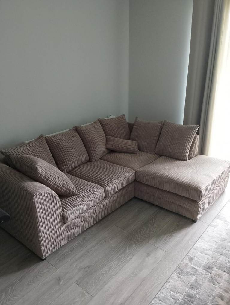 Premium Quality DYLAN Corner 4 Seater Sofa In Stock Order Now L Shape Sofa Jumbo Cord Sofa 