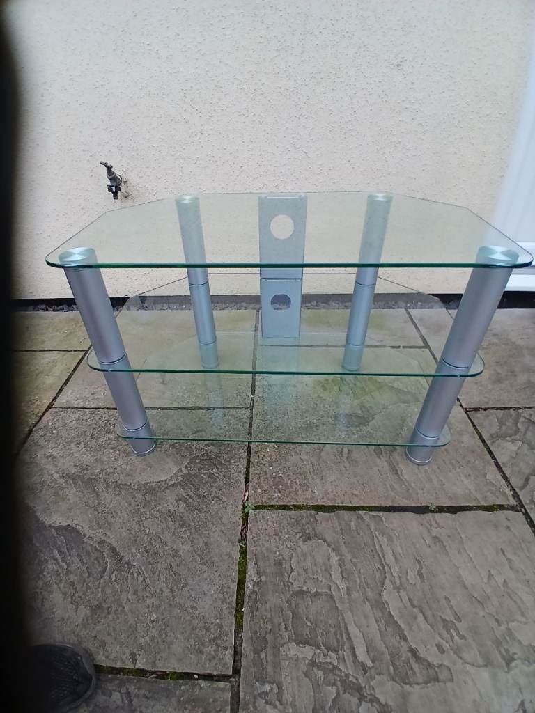 Glass TV stand 