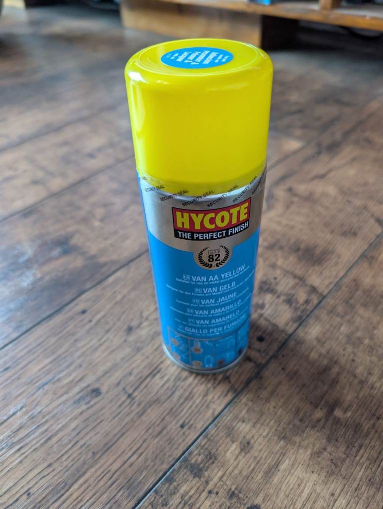 3x Hycote AA Van Yellow Spray Paint 400Ml Aerosol