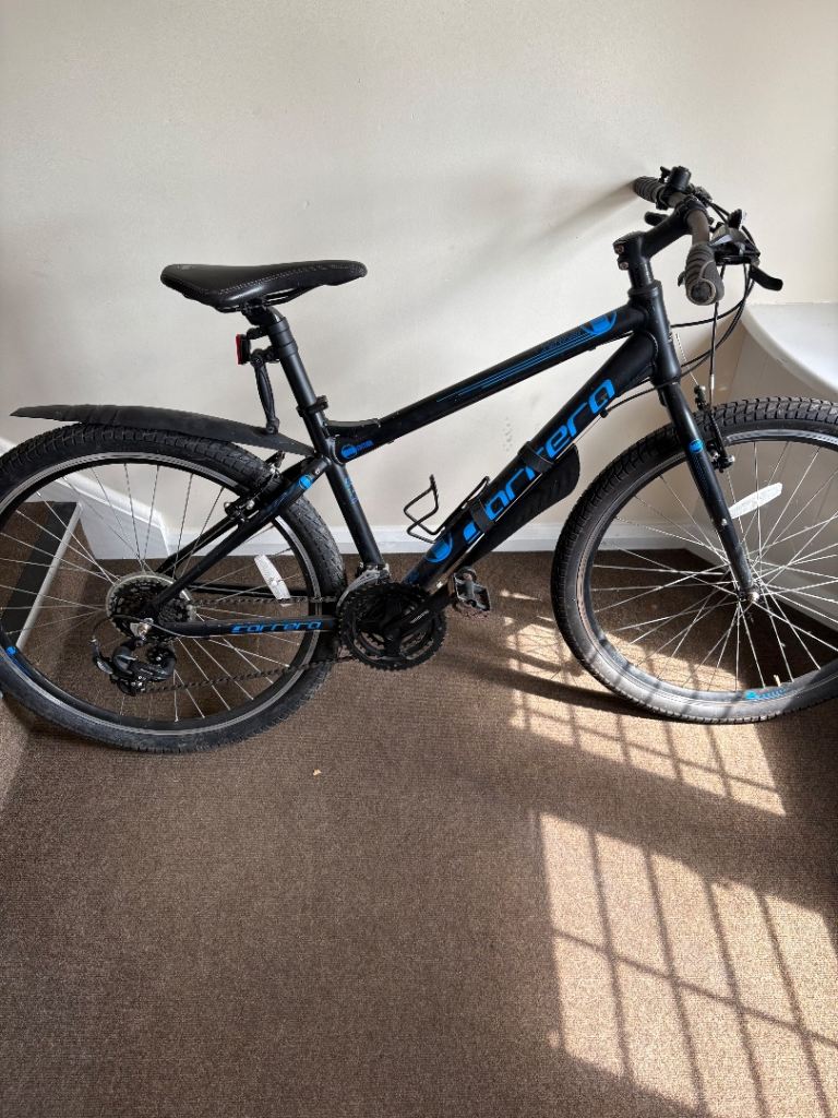 Carrera Mountain Bike – Black and Blue, Good Condition