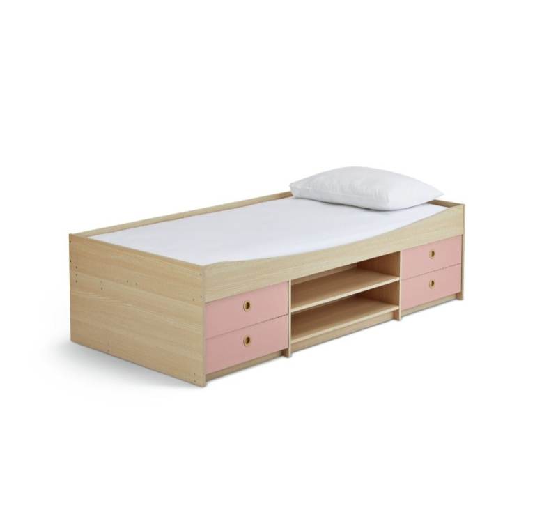 Pink cabin bed with silentnight mattress 