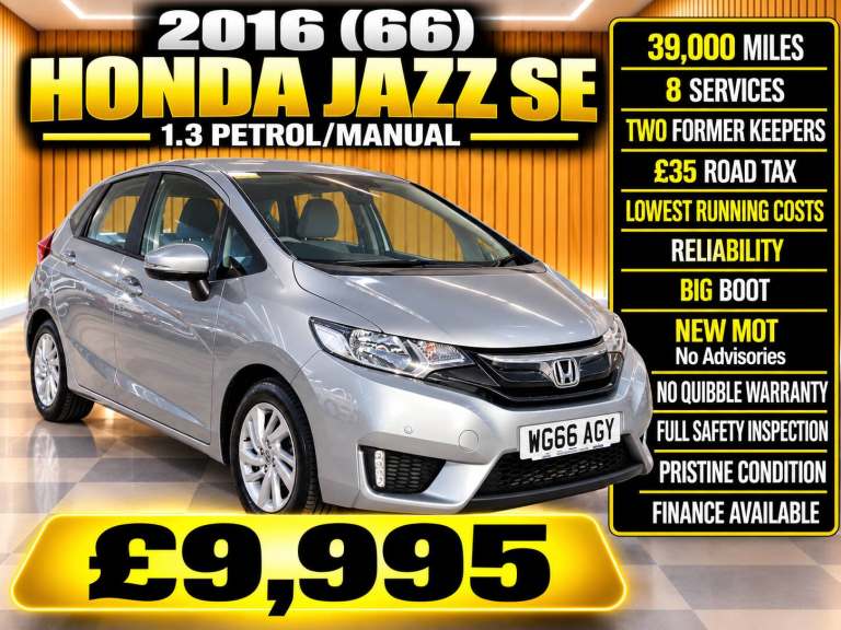 2016 Honda Jazz 1.3 SE 5dr HATCHBACK Petrol Manual