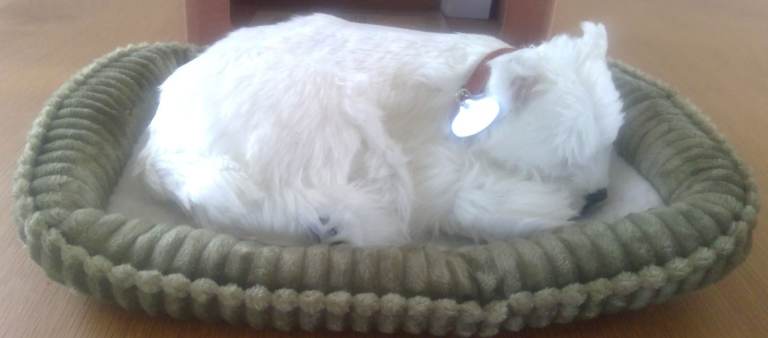 New Realistic Precious Petzzzz West Highland Terrier Plush Toy with Movement of Breathing