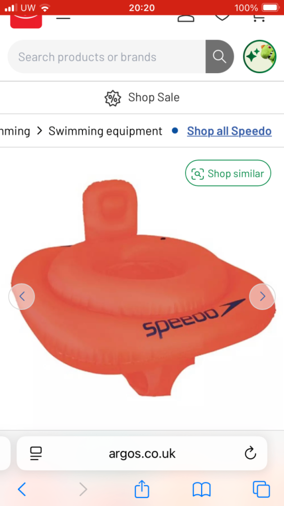 Swim seat, girls life vest and waterproof book