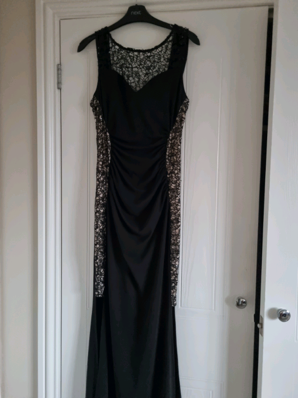 image for Lipsy Black Sequin Long Length Evening Dress