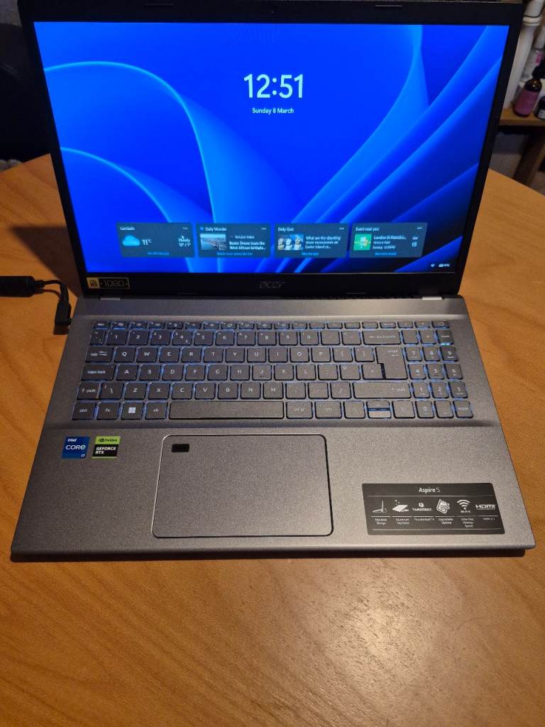 Gaming Laptop Acer 15.6" Intel i7-1255U/RTX2050/16GB RAM/500GB SSD/Windows 11