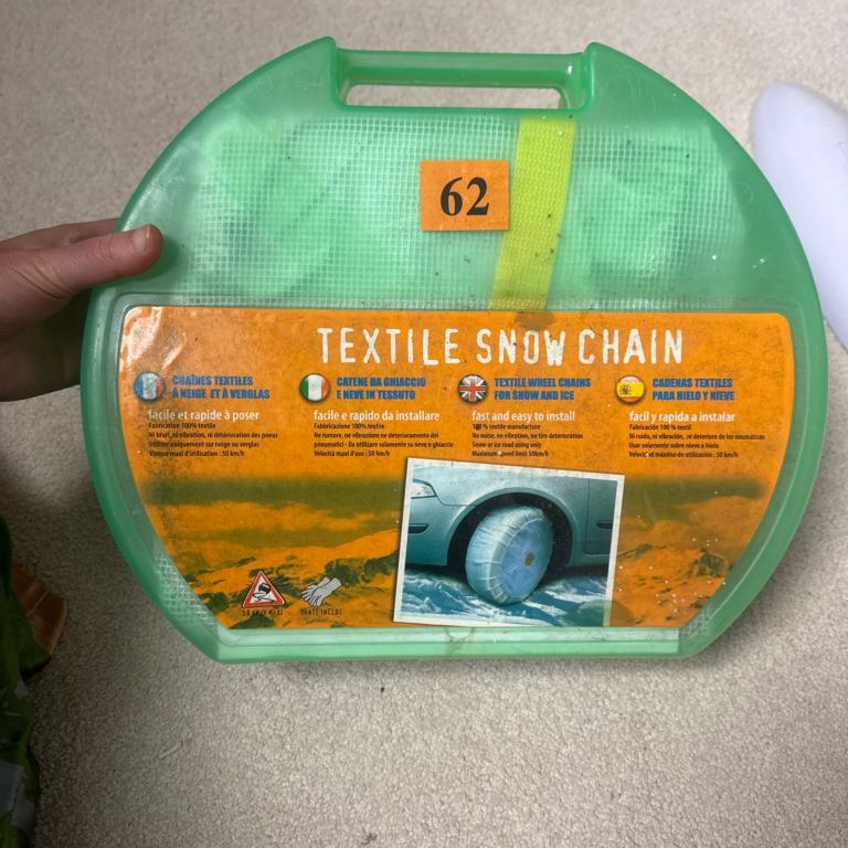 Fabric Textile Car Show Chain Tire Covers Size 62 Brand New For Snow Ice