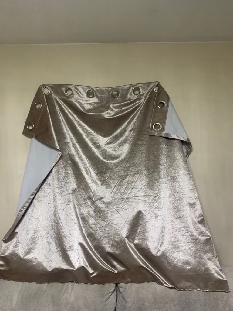 image for Beige curtains (56inch length & 65inch width)