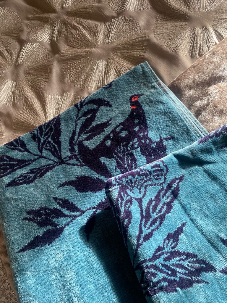 Joules country critters bath and hand towel new with tags