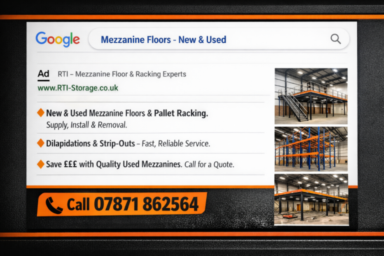 used & new mezzanine floors dilapidation's used pallet racking  