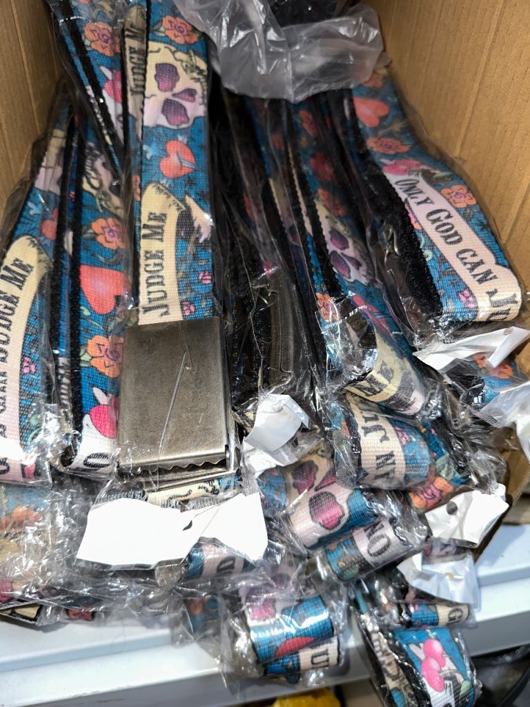 Wholesale job lot of unisex canvas belts brand new 10 pcs 