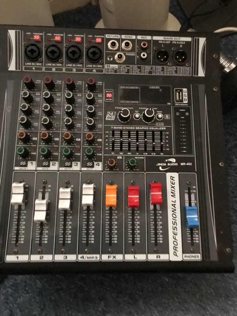 DJ mixer and amplifier 