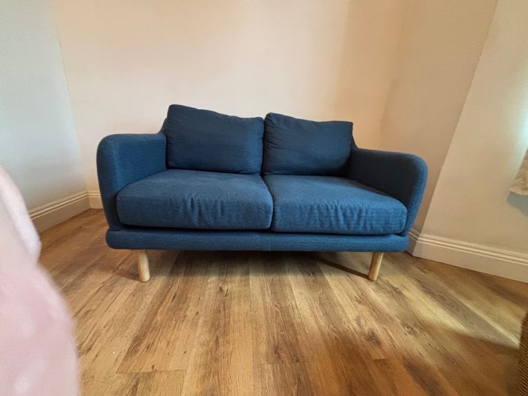 Blue 2 seater sofa - good condition - free