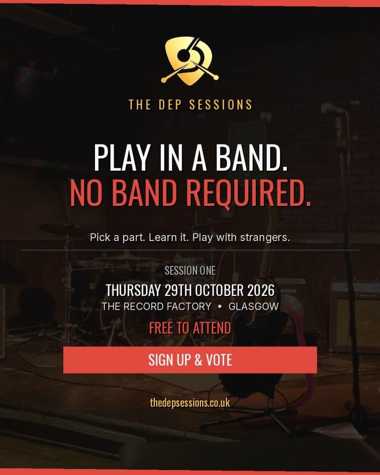 Drummer wanted (plus other musicians) – one-off band night, Glasgow