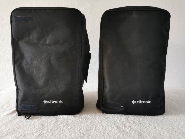 Pair of Citronic Padded Speaker Covers for 8 inch speakers