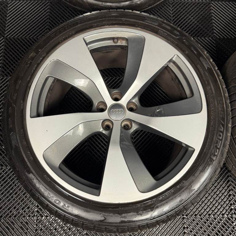 21'' GENUINE AUDI Q7 S LINE 5 SPOKE ALLOY WHEELS ALLOYS TYRES TOUAREG
