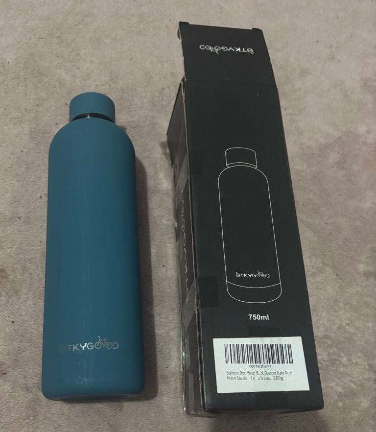Blue Stainless Steel Outdoor Water Bottle 