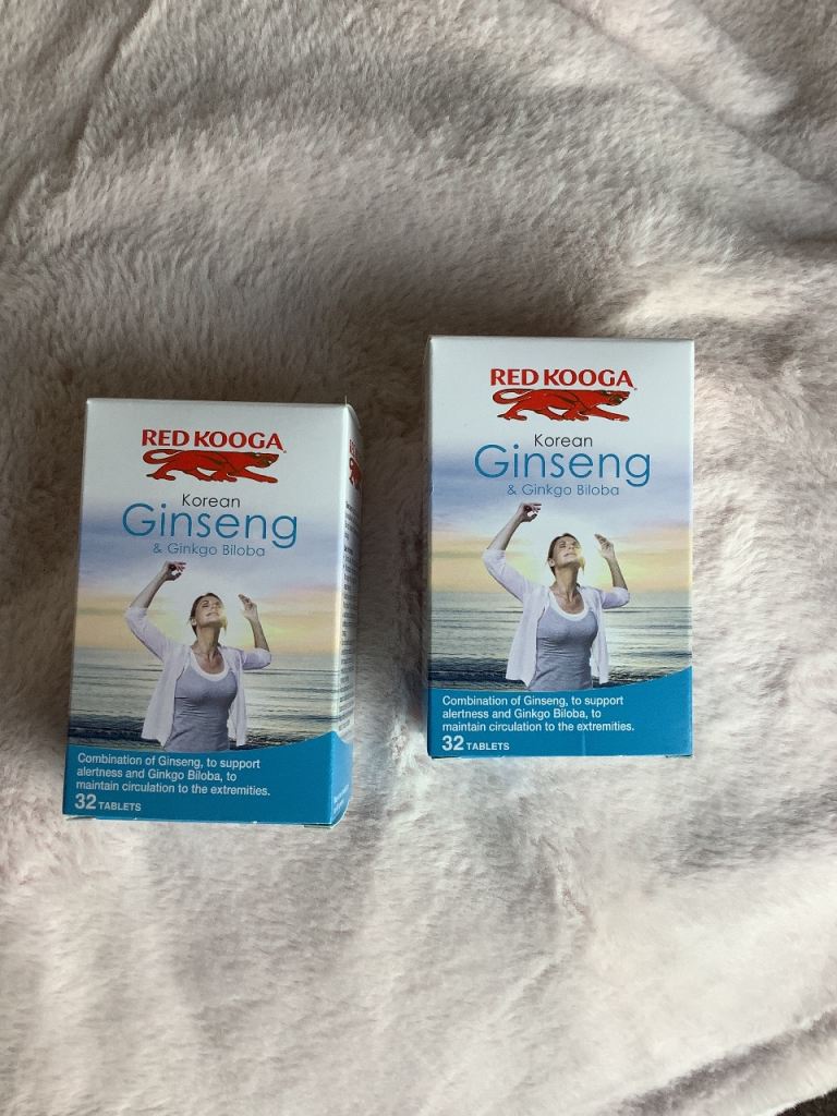 RED KOOGA Korean Ginseng & Ginkgo Biloba X2 Boxes.